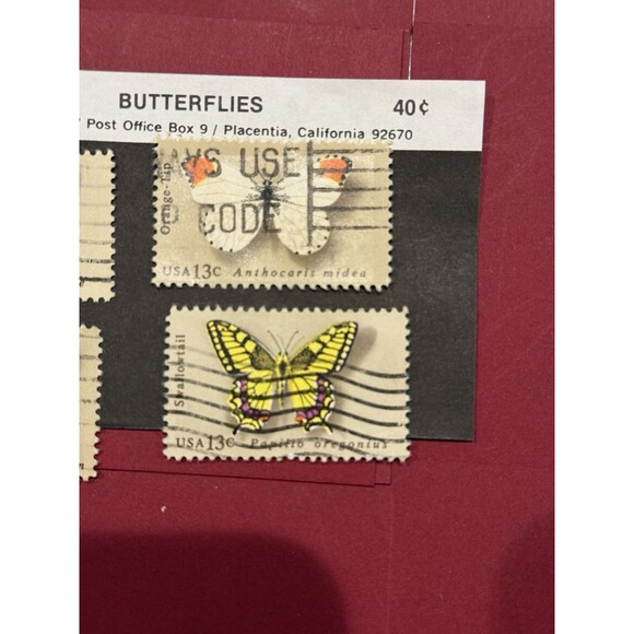 Scott #1715a (1712-15) Butterflies Block of 4 Stamps - - Picture 3 of 5